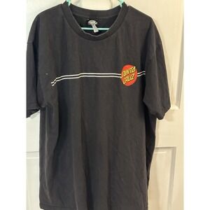 Santa Cruz Tshirt Size 2XL Distressed - Double Sided - Big Logo On Back